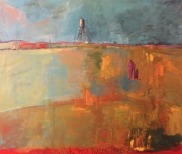 "Place 6: Water Tower" 5.5' X 6' oil on canvas: POR
